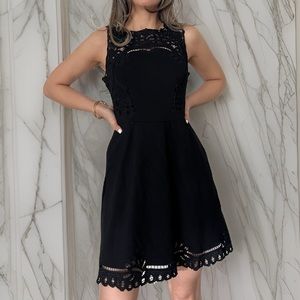Ted Baker Black Eyelet dress